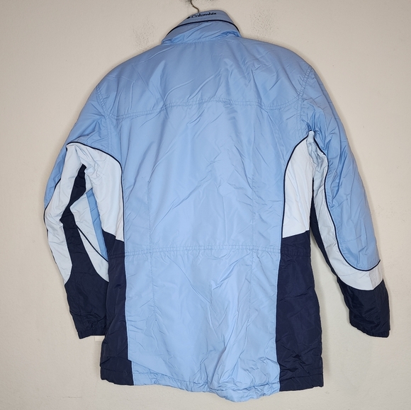Columbia Insulated Light Blue Winter Jacket Coat Women's Medium Packable Hood - Picture 4 of 15